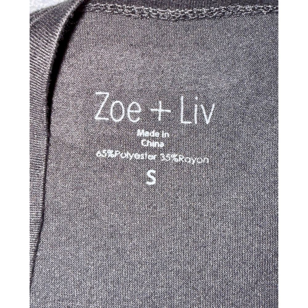 Zoe + Liv Elephant Graphic Tee Women Small Grey Boho Mandala Shirt Spiritual Zen - Picture 3 of 7